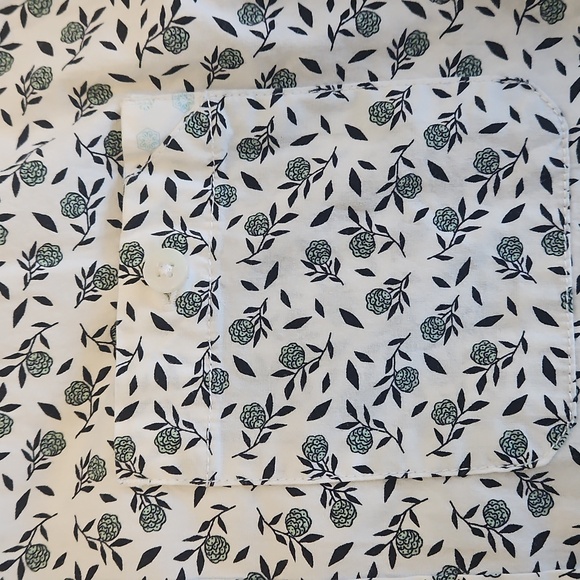 Alexander Julian Black and White Floral Men's Shirt - Picture 4 of 8